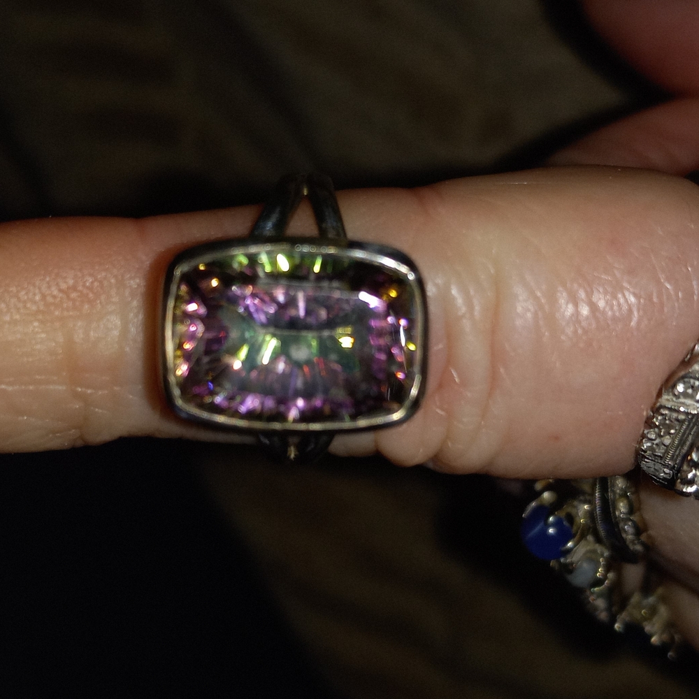 Mystic Topaz Sterling Silver Ring